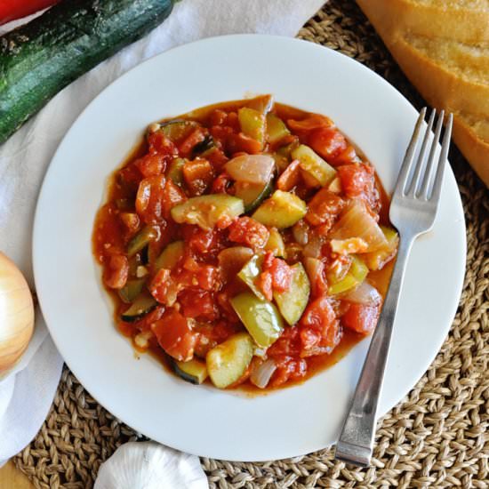 Traditional Spanish Pisto - Recipe photo by Spain on a Fork