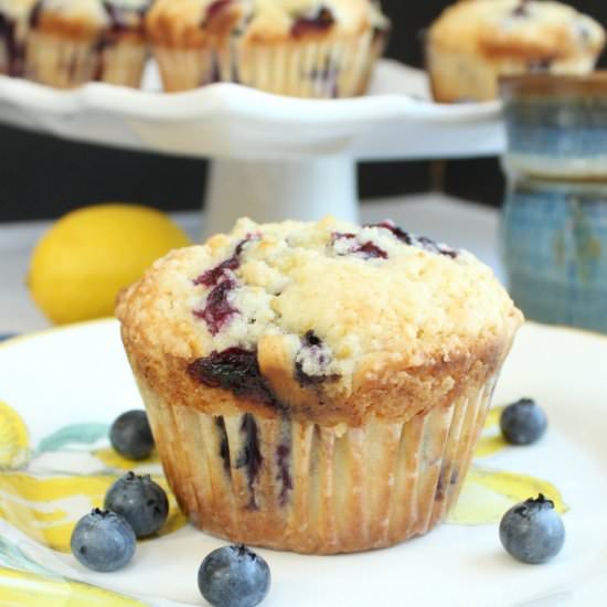 Bakery Style Lemon Blueberry Muffin - Recipe photo by Family Table Treasures