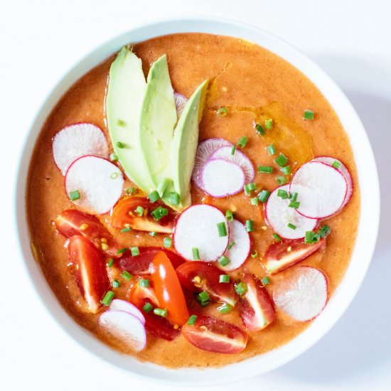 Simple Gazpacho - Recipe photo by Nutrition Stripped