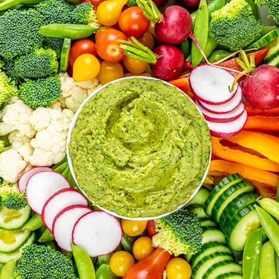 Cilantro Jalapeno Hummus Dip - Recipe photo by drivemehungry