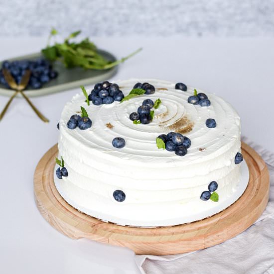 Blueberry Fresh Cream Cake - Recipe photo by yejiskitchenstories