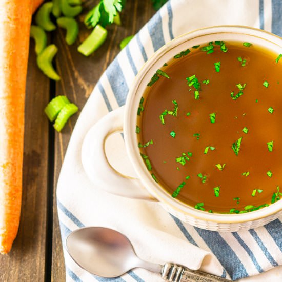 Homemade Seafood Stock - Recipe photo by Burrata and Bubbles
