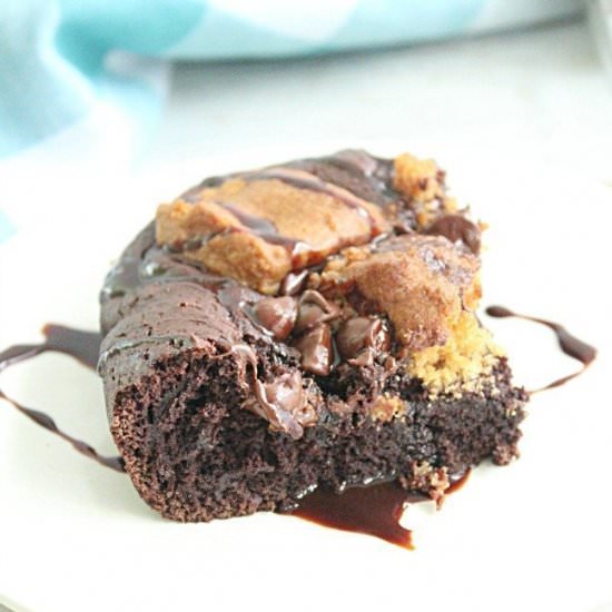 Peanut Butter Cookie Chocolate Cake - Recipe photo by Table for 7
