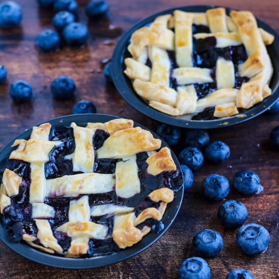 Mini Blueberry Pie for Two - Recipe photo by AllWaysDelicious