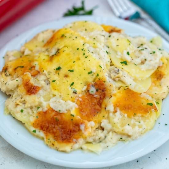 Creamy Potato Gratin - Recipe photo by peasandpeonies