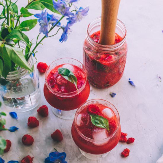 Raspberry Rose Basil Scrub - Recipe photo by mytinylagunakitchen