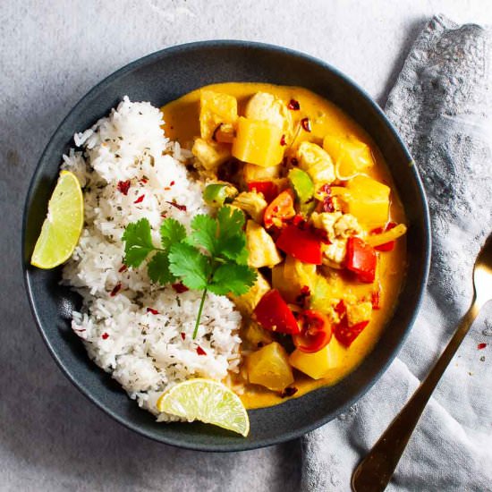 Pineapple Chicken Curry - Recipe photo by MySugarFreeKitchen