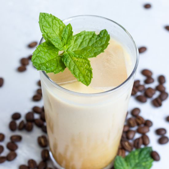 Iced Mint Latte - Recipe photo by ShortGirlTallOrder