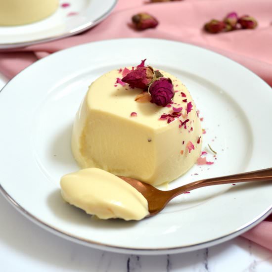 Rose Infused Panna Cotta - Recipe photo by Jaja Bakes