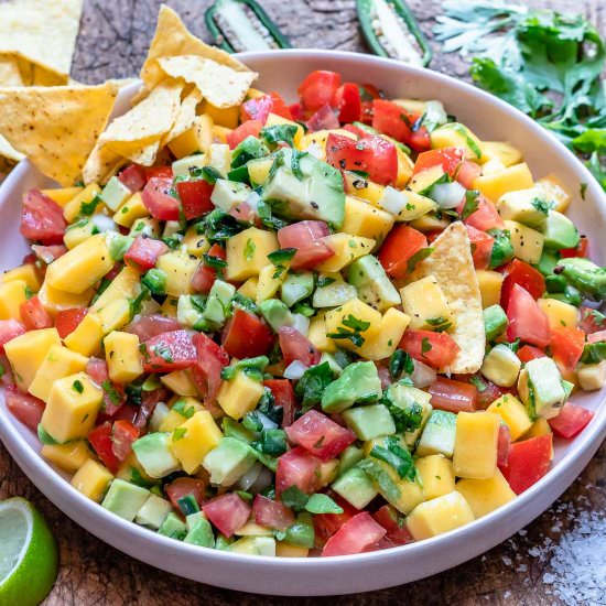 Mango And Avocado Salsa Recipe - Recipe photo by Blondelish.com