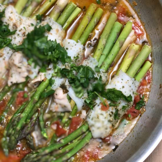 Asparagus stuffed Dover Sole - Recipe photo by Mintykitchen