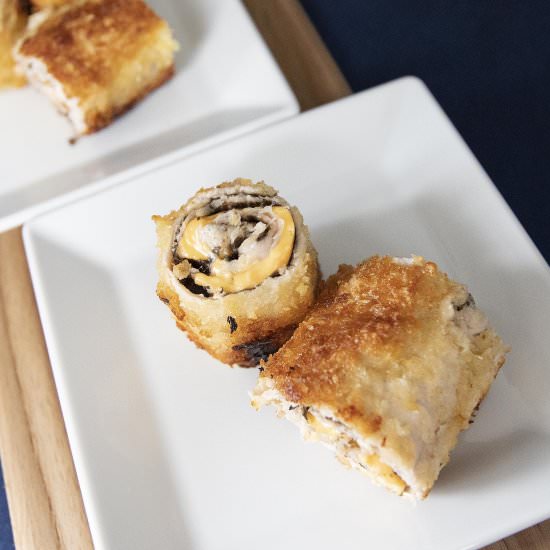 Cheese and nori pork rolls - Recipe photo by foodmakesmehappy