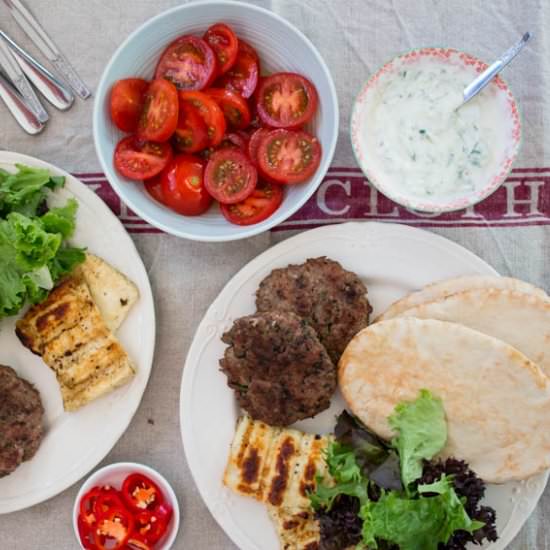 BBQ Lamb Kebabs with Halloumi - Recipe photo by allthatimeating