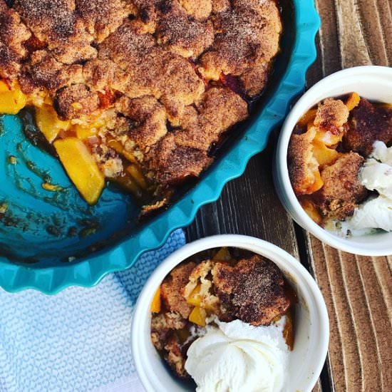 Cinnamon Peach Cobbler - Recipe photo by waystomyheart