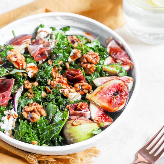 Maple Balsamic Fig and Farro Salad - Recipe photo by SprinklesandSeaSalt