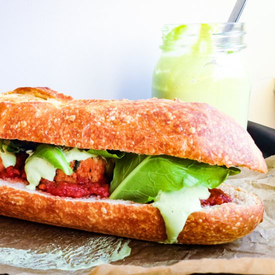 Vegan Chickpea Meatball Subs - Recipe photo by upbeetkitchen
