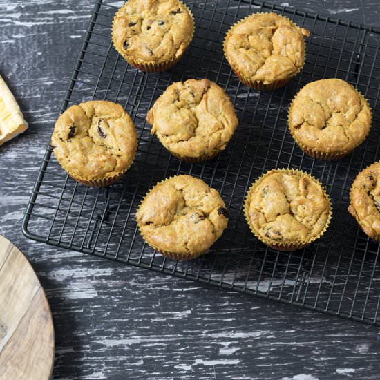 Carrot and banana muffins - Recipe photo by Mandy Sneaky Veg
