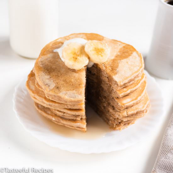 Peanut Butter Banana Pancakes - Recipe photo by Tasteefulrecipes