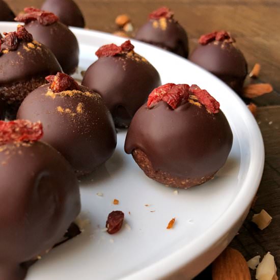 Goji Berry Truffles - Recipe photo by bakeitpaleo