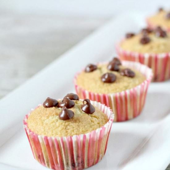 Keto Chocolate Chip Muffins - Recipe photo by Skinny Sweets