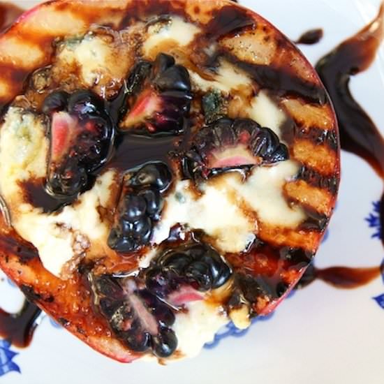 Blue Cheese Grilled Peaches - Recipe photo by cookingontheweekends
