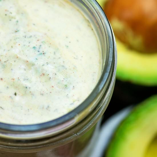 AVOCADO SALAD DRESSING - Recipe photo by ThatLowCarbLife
