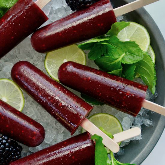Blackberry Mojito Popsicles - Recipe photo by justataste