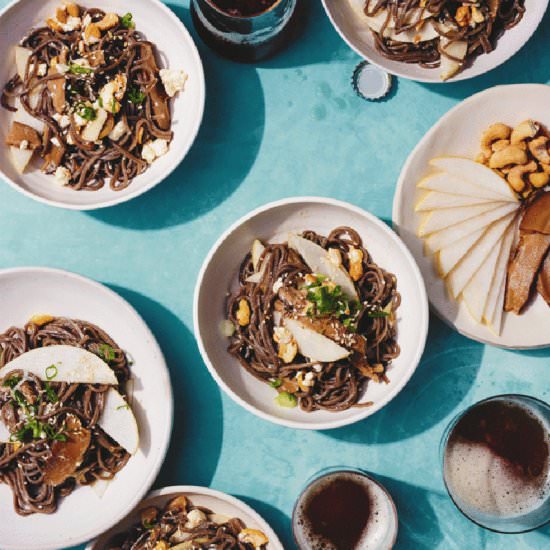 Soba Noodle Salad with Asian Pears - Recipe photo by Food Gal