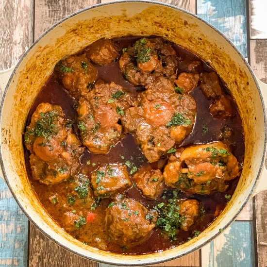 Dominican Oxtail Stew/Rabo - Recipe photo by Belquistwist