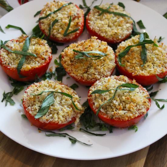 Crispy Parmesan Baked Tomatoes - Recipe photo by itsnotcomplicatedrecipes