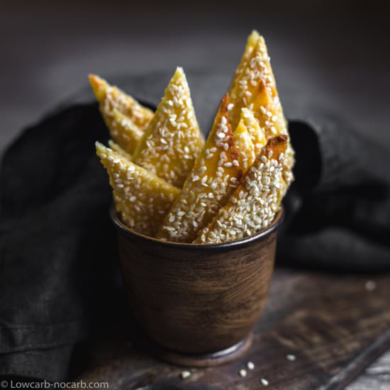 Sesame Keto Crackers Recipe - Recipe photo by Lowcarb-nocarb