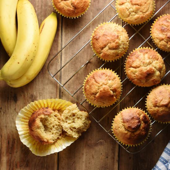 Easy Banana Buttermilk Muffins - Recipe photo by everydayhealthyrecipes