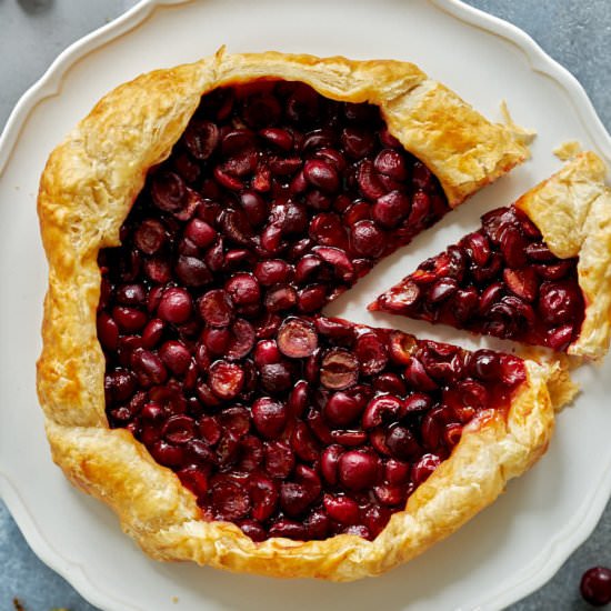 Sour Cherry & Honey Galette - Recipe photo by proportionalplate