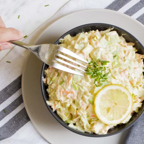 Easy Vegan Coleslaw Salad - Recipe photo by MyPurePlants