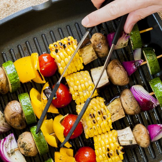 Grilled Vegetable Kabobs - Recipe photo by MyPurePlants