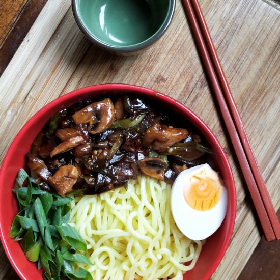 Ramen with Aubergine and chicken sa - Recipe photo by richtofein
