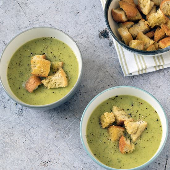 Potato and courgette soup - Recipe photo by Mandy Sneaky Veg