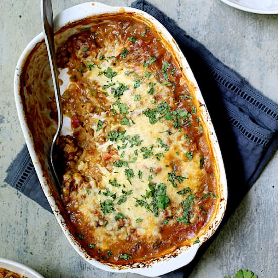 SW Lentil & Brown Rice Bake - Recipe photo by fromachefskitchen