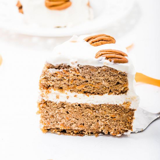 The Best Low Carb Keto Carrot Cake - Recipe photo by lowcarbspark