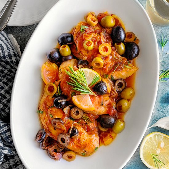 Mediterranean Chicken with Olive - Recipe photo by EasycookingwithMolly