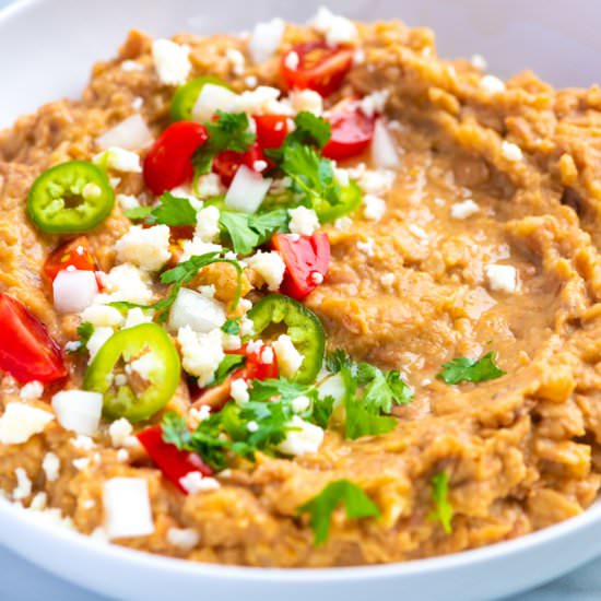 Easy Refried Beans - Recipe photo by inspiredtaste
