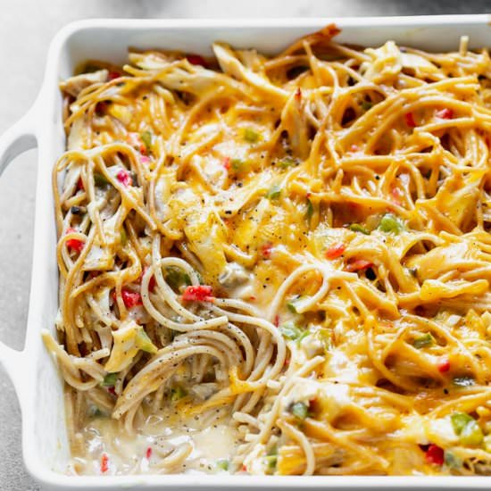 Healthy Chicken Spaghetti - Recipe photo by cookingforkeeps