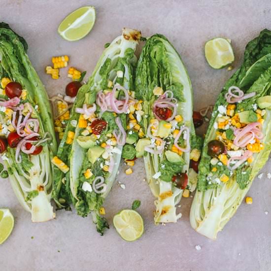 Grilled Romaine & Cilantro Dressing - Recipe photo by House of Perez