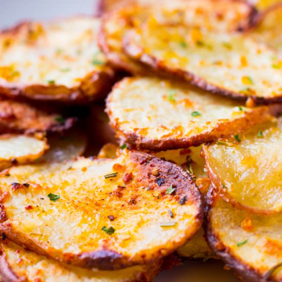 Parmesan Rosemary Air Fryer Potatoe - Recipe photo by No Plate Like Home