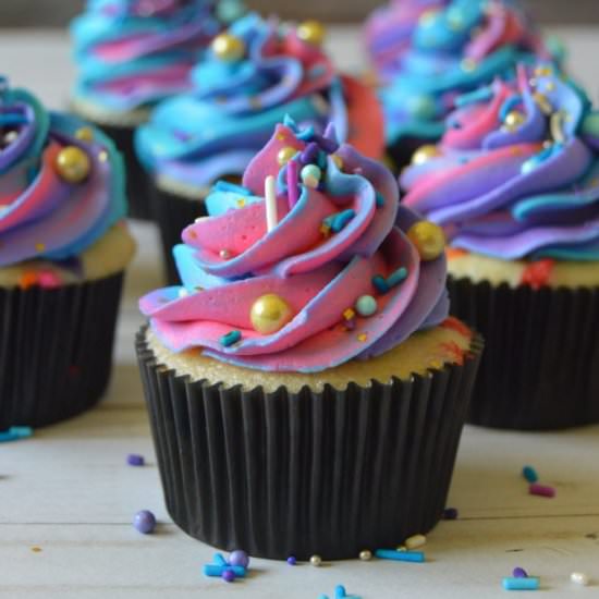 Easy DIY Galaxy Cupcakes - Recipe photo by faithlovechoc
