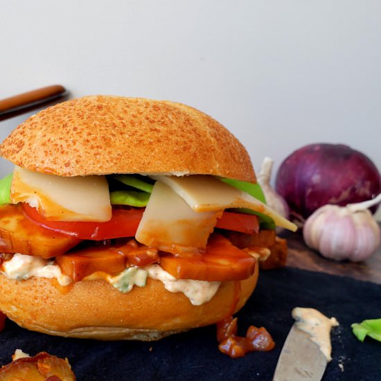 Simple Barbecue Tofu Sandwiches - Recipe photo by letstalkvegan.today