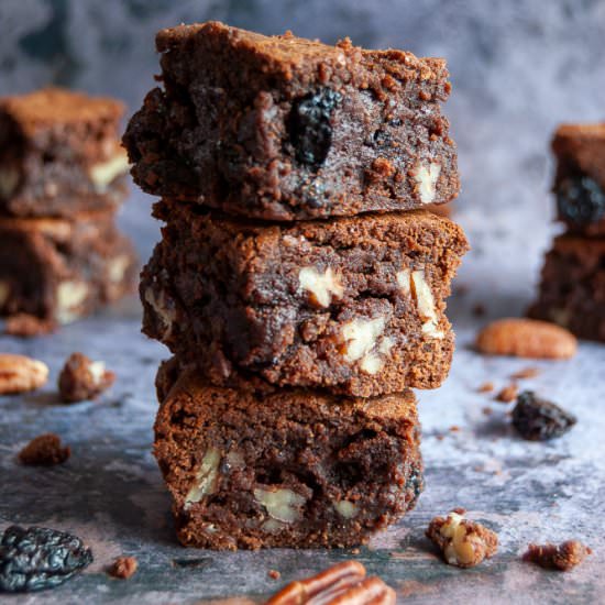 Cherry Brandy and Pecan Brownies - Recipe photo by SweetSavouryBlog