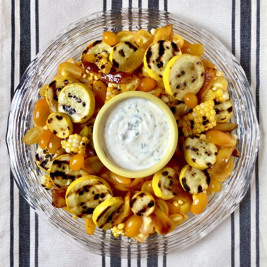 Summer Salad with Herbed Ricotta - Recipe photo by thirstyradish