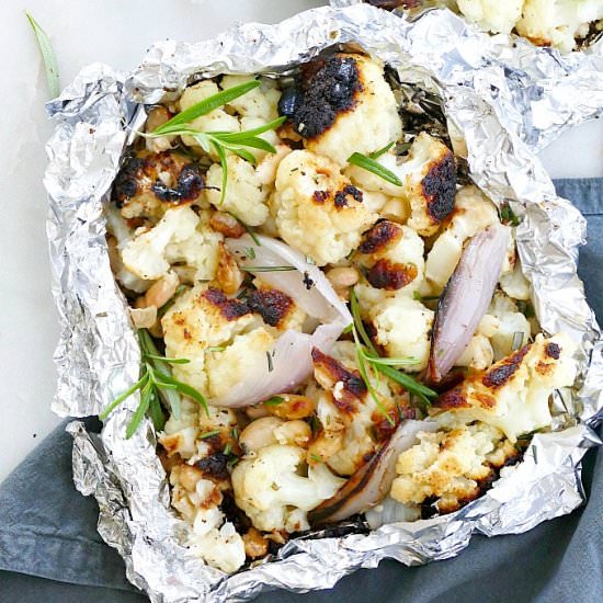 Grilled Cauliflower Foil Packets - Recipe photo by its_a_vegworld_afterall