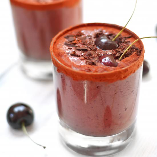 Black Forest Protein Milkshake - Recipe photo by greensofthestoneage